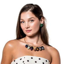 Load image into Gallery viewer, Carved Stone Ammonite Earrings
