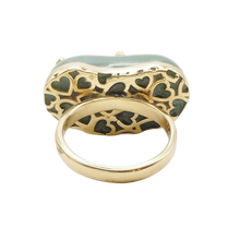 Load image into Gallery viewer, Carved Jade Studded Bean Ring