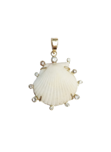 Load image into Gallery viewer, White Shell Diamond Halo 2