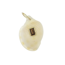 Load image into Gallery viewer, White Shell with Smoky Quartz