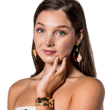 Load image into Gallery viewer, Coral Tiered Earrings