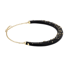 Load image into Gallery viewer, Diamond and Gold Ball Wooden Collar