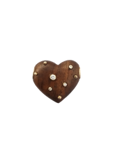 Load image into Gallery viewer, Diamond Walnut Threaded Heart