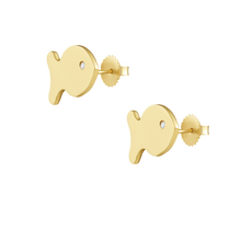Load image into Gallery viewer, Diamond Eye Fish Studs
