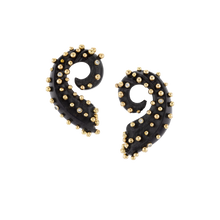 Load image into Gallery viewer, Ebony Spiral Earrings