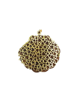 Load image into Gallery viewer, Diamond + Gold Ball Carved Walnut Shell