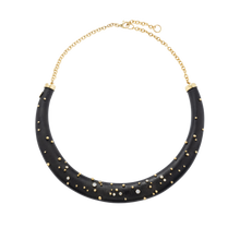 Load image into Gallery viewer, Diamond and Gold Ball Wooden Collar