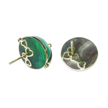 Load image into Gallery viewer, Carved Stone Planet Earrings