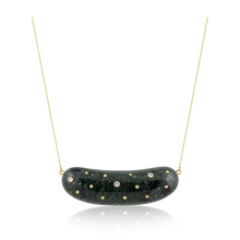 Load image into Gallery viewer, Carved Stone Studded Bean Necklace