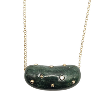 Load image into Gallery viewer, Carved Stone Studded Bean Necklace