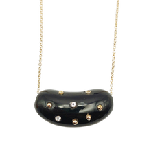 Load image into Gallery viewer, Carved Stone Studded Bean Necklace