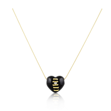 Load image into Gallery viewer, Carved Stone Stitched Heart Pendants
