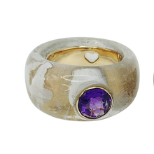Load image into Gallery viewer, Carved Stone Ring