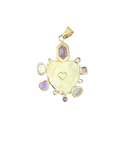 Load image into Gallery viewer, Conch Heart Amethyst Halo