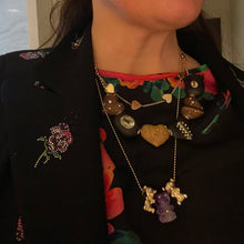 Load image into Gallery viewer, Citrine Ebony Bean Bead