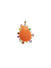 Load image into Gallery viewer, Orange Pecten Halo Shell