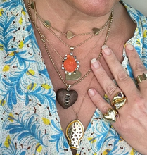 Load image into Gallery viewer, Diamond Walnut Cracked Heart Pendant