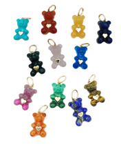 Load image into Gallery viewer, Carved Stone Gummy Bear Pendant