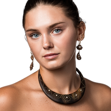 Load image into Gallery viewer, 2-Tiered Wooden Shell Earrings