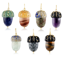 Load image into Gallery viewer, Carved Stone Acorn Pendants