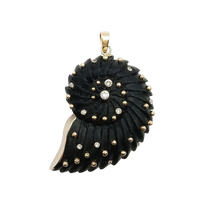 Load image into Gallery viewer, Carved Ebony Ammonite