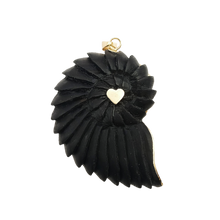 Load image into Gallery viewer, Carved Ebony Ammonite