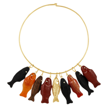 Load image into Gallery viewer, Jasper Swedish Fish Pendant