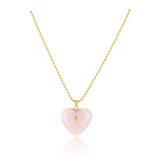 Load image into Gallery viewer, Carved Stone Studded Heart Pendants