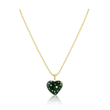 Load image into Gallery viewer, Carved Stone Studded Heart Pendants