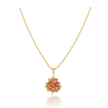 Load image into Gallery viewer, Orange/Pink Speckled Lion’s Paw Pendant