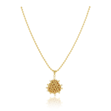 Load image into Gallery viewer, Orange/Pink Speckled Lion’s Paw Pendant