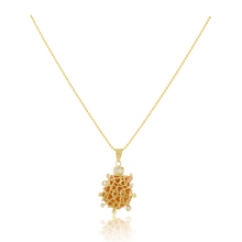 Load image into Gallery viewer, Light Orange Shell Halo Pendant