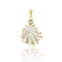 Load image into Gallery viewer, White Kitten Paw Halo Pendant