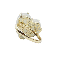 Load image into Gallery viewer, Carved Stone Studded Heart Ring
