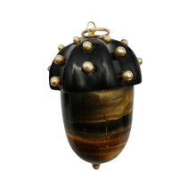 Load image into Gallery viewer, Carved Stone Acorn Pendants