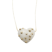 Load image into Gallery viewer, Carved Stone Heart Necklace