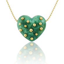 Load image into Gallery viewer, Carved Stone Heart Necklace