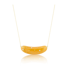 Load image into Gallery viewer, Carved Stone Studded Bean Necklace