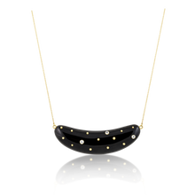 Load image into Gallery viewer, Carved Stone Studded Bean Necklace