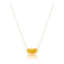 Load image into Gallery viewer, Carved Stone Studded Bean Necklace