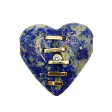 Load image into Gallery viewer, Carved Stone Stitched Heart Pendants