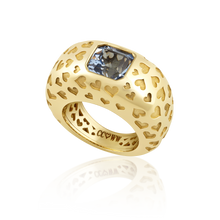 Load image into Gallery viewer, Aquamarine Heart Ring