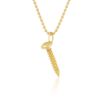 Load image into Gallery viewer, 14K Gold Screw Pendant