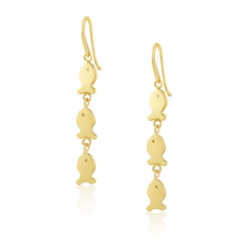 Load image into Gallery viewer, 3 Fish Dangle Earrings