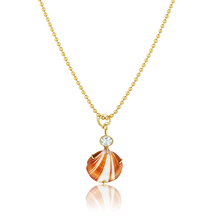 Load image into Gallery viewer, Brown Striped Shell Charm