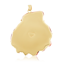 Load image into Gallery viewer, Dark Pink Lion's Paw with Aquamarine