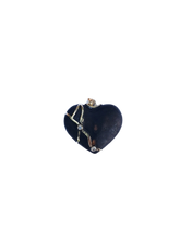 Load image into Gallery viewer, Diamond Ebony Carved Heart Pendant