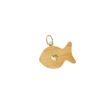 Load image into Gallery viewer, Carved Bamboo Fish Pendant