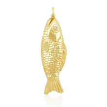 Load image into Gallery viewer, Gold Swedish Fish Pendant