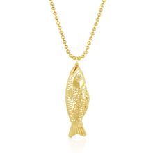 Load image into Gallery viewer, Gold Swedish Fish Pendant